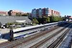 Amtrak Train # 538 about to pause at the station